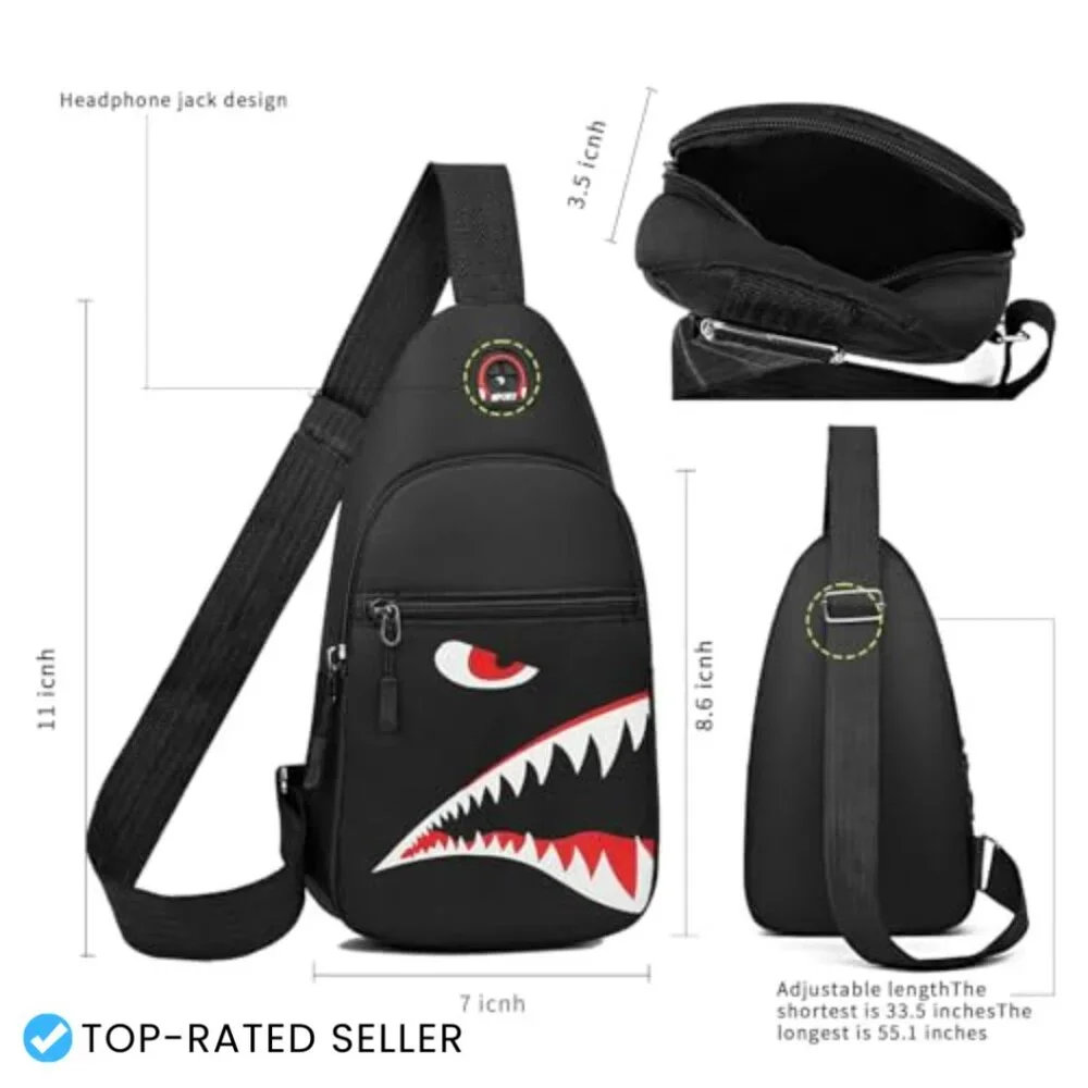 Men's Crossbody Sling Bag Adjustable Travel Sports Hiking Running Essential